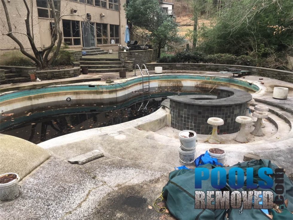 In Ground Pool Concrete- Pool Removal in North Bethesda Maryland